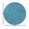 Homeroots 6 ft. Round Polyester Highlighter Blue Area Rug 352616 - alternate 6